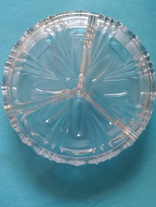 Antipastiera vintage in vetro 3 scomparti