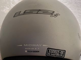 Casco LS2 Plateado Talla XS