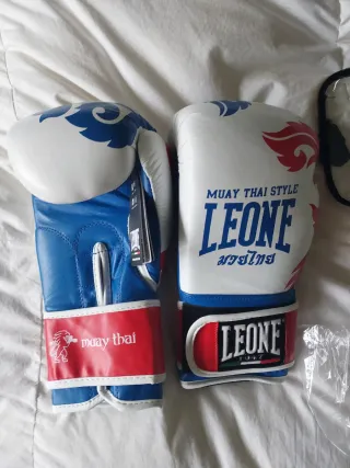 Guantes Boxeo Leone, Cuero nuevos, 14oz.
