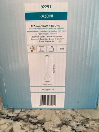 Lámpara colgante EGLO blanca