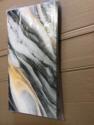 Paneles pared efecto mármol 60x30cm PVC 20 unid