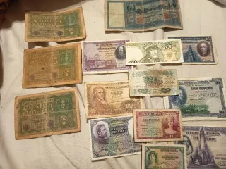 Billetes Pesetas y Alemanes Antiguos