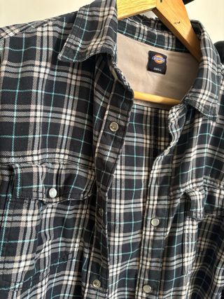 Camisa Dickies cuadros verde y negro