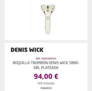 Boquilla Trombón Denis Wick London 6BL