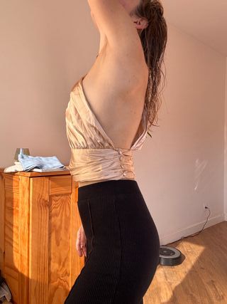 Top crop seda champagne NA-KT Talla S