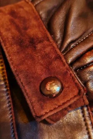 Chaqueta Cuero YSL Mujer Años 90