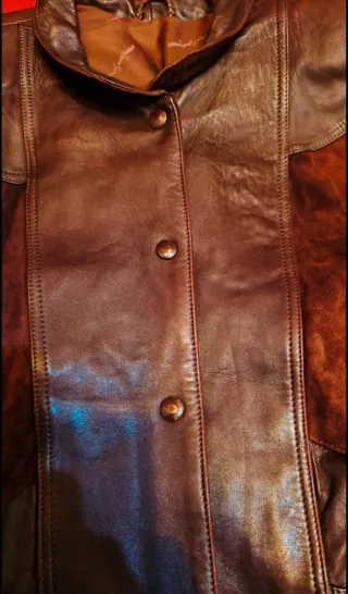 Chaqueta Cuero YSL Mujer Años 90