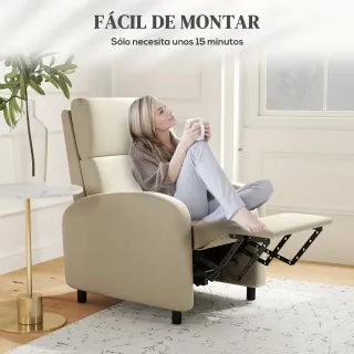 Sillón Relax Reclinable Beige