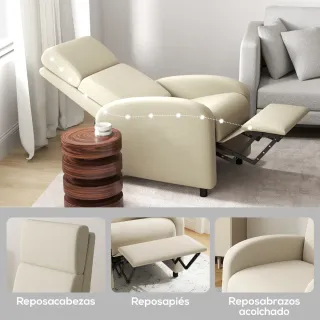 Sillón Relax Reclinable Beige