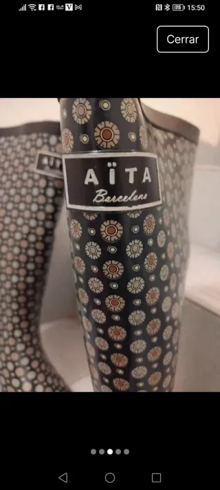 Botas de agua altas mujer estampado