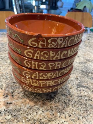 6 Cuencos de Barro para Gazpacho