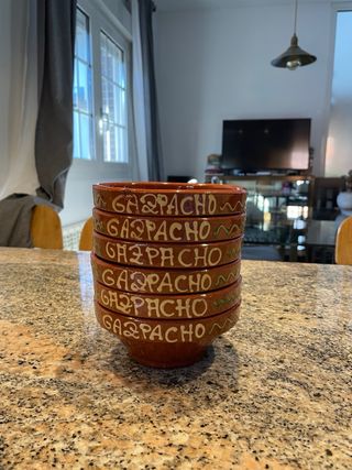 6 Cuencos de Barro para Gazpacho