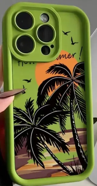 Funda iPhone Diseño Verano Palmeras Rosa