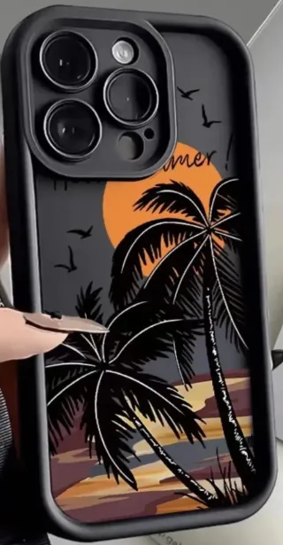 Funda iPhone Diseño Verano Palmeras Rosa