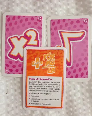Fórmula. Juego de cartas. +7 años