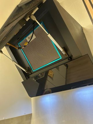 Campana extractora cristal negra