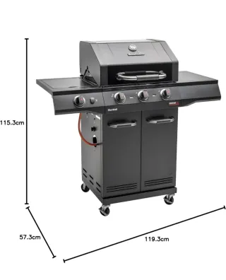 Barbacoa a gas con 3 quemadores