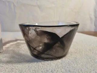 NEW Kosta Boda Mine Black Swirl Ulrica Vallien