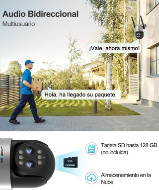 Cámara de seguridad exterior GENBOLT 2.5K