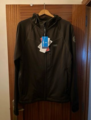 Chaqueta Hombre Talla L Marrón con Capucha