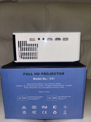 Proyector Cine Portátil Negro y Blanco
