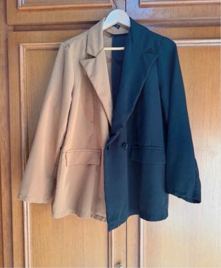 Americana Bicolor Marrón/Negro Talla XXL