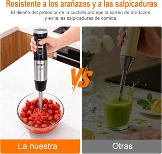 Batidora de Mano 1000W de Acero Inoxidable