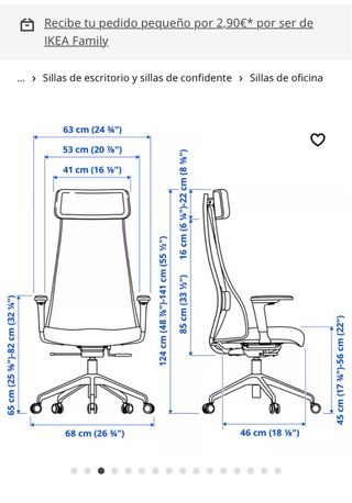 Silla de oficina Ikea blanca