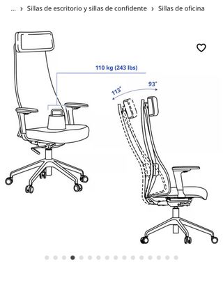 Silla de oficina Ikea blanca