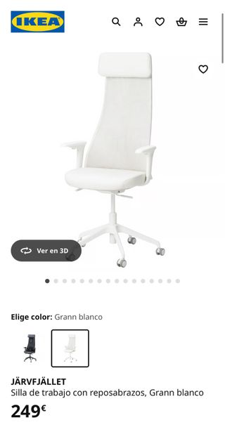 Silla de oficina Ikea blanca