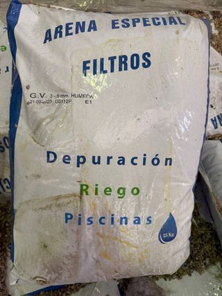 Arena Especial Filtros Depuración Riego Piscinas