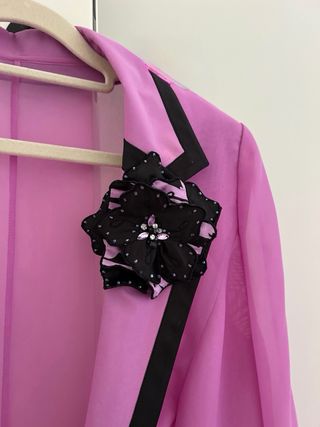 Conjunto de ceremonia morado y negro