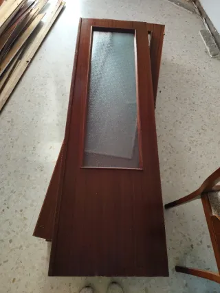 Puertas madera con cristal y lisas
