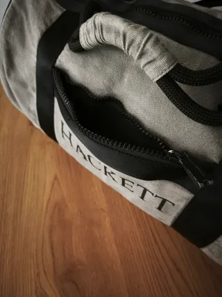 Bolsa de viaje Hackett gris y negra