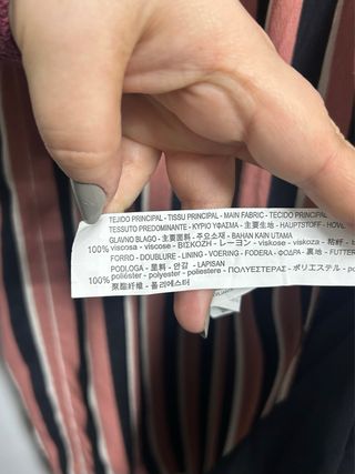 Vestido largo Zara rayas Talla S