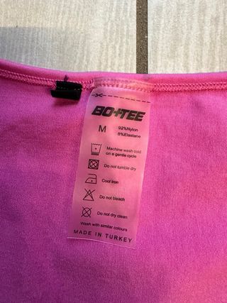Top sportivo Bo+Tee rosa taglia M