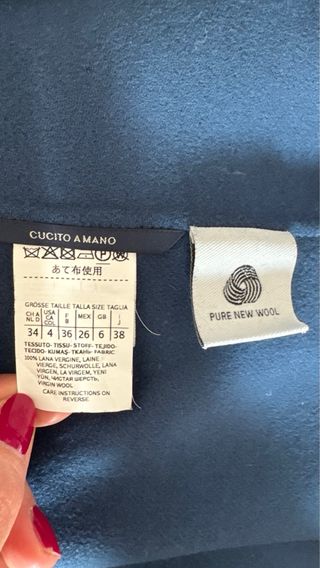 Max Mara Cappotto Blu Taglia XS/34