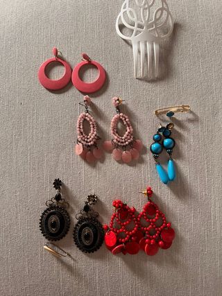 Lote pendientes y broches flamenca