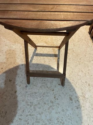 Mesa camilla redonda cristal 65cm plegable