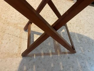 Mesa camilla redonda cristal 65cm plegable