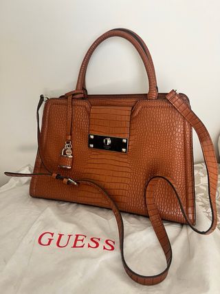 Bolso Guess Cocodrilo Marrón