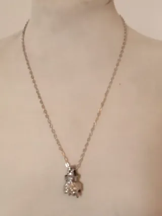 Collana con ciondolo pugno unisex in metallo