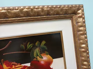 Dipinto olio su tavola natura morta