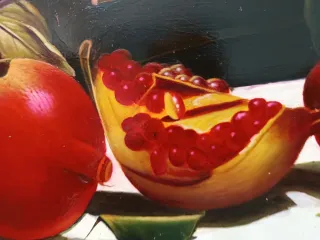 Dipinto olio su tavola natura morta