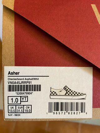 Tenis Vans Clásicos Checkerboard Niños