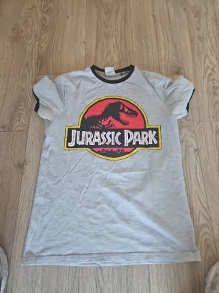 Camiseta Jurassic Park Gris Talla M