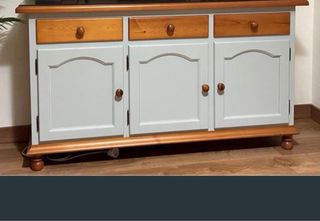 Conjunto muebles Salon vintage con vitrina