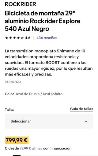 Bicicleta Rockrider Explore Talla L