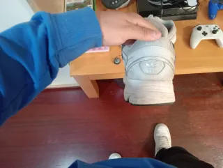 Zapatillas Adidas Gris y Blanco