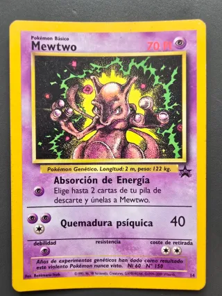 Carta Pokémon Mewtwo 14 Wizards Black Stars Promo